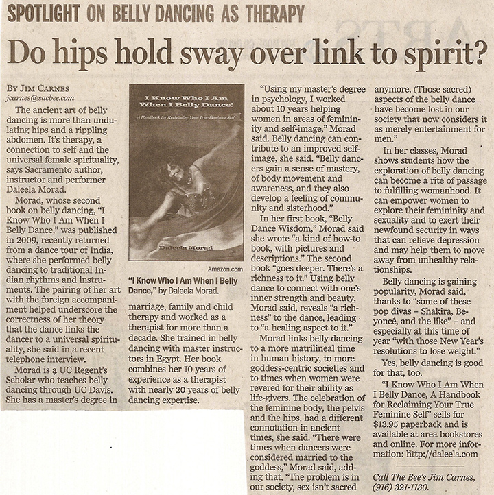 Daleela in the Sacramento Bee